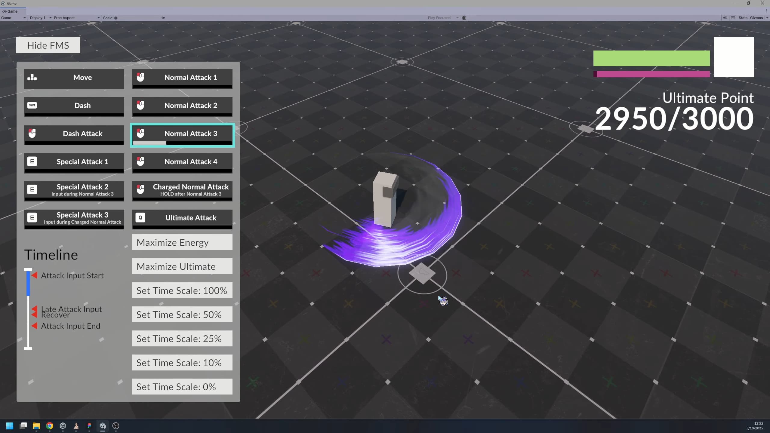 screen shot of the FSM debug GUI
